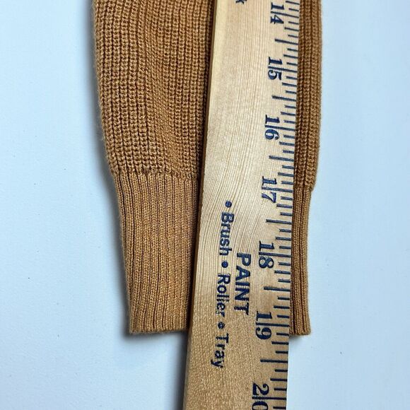 American Eagle Small Sweater Mustard Yellow Button V Neck Striped Dolman Sleeve - Picture 13 of 14